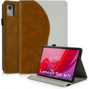 Coque pour Lenovo Tab M11 11 Pouces 2024 (TB330FU/TB330XU) Étui en Cuir PU à Rabat avec Support Fonction Housse de Protection Ultra Fin avec Porte-Pencil Lenovo Tab M11 11"" 2024 Marron.[F6227] - Neuf