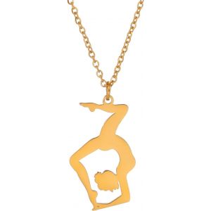 Trahoo-Collier De Gymnastique En Acier Inoxydable Charm Dancer Sports Trainer Gymnastics Jewellery For Girls - Neuf