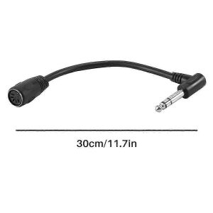 C&Acirc;BLE MIDI,c&acirc;ble d'extension audio st&eacute;r&eacute;o 5 broches Din femelle vers 6,35 mm (1/4 pouce) m&acirc;le - Neuf