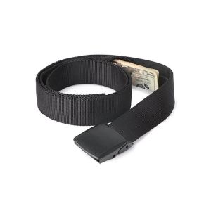 Ceinture Porte-Billets Avec Poche Cach&eacute;e Pour Argent Et Objets De Valeur - Noire - Neuf