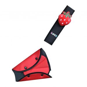 Coussin De Ceinture De Sécurité De Voiture Mignon Doux Épais Polyester Enfants Siège D'auto Coussin Pour Voiture Fraise - Neuf