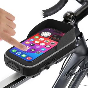 Sept-Sacoche Velo Cadre Avec Support Portable Velo Jusqu'a 7,5"" Impermeable Ideal Pour Les Itineraires En Montagne Et En Ville Installation Facile Et Acces Rapide - Neuf