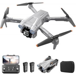 Drone Rc Avec Double Cam&eacute;ra 4k Hd, Quadricopt&egrave;re Rc 1080p Avec 2 Batteries, Mode Sans T&ecirc;te D'&eacute;vitement D'obstacles, Contr&ocirc;le Gestuel D&eacute;butant (Orange) - Neuf