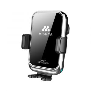MISURA MA04 - Support de t&eacute;l&eacute;phone portable pour voiture avec sans fil QC3.0 chargement SILVER - Neuf