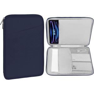 KAL-Housse De Protection Tablette 12.9 Pouce Compatible Avec 13 Pouces Ipad Pro M4 2024 Oled, 13 Pouces Ipad Air M2 2024, Macbook Pro 13"" M1 2016-2020, Sac De Transport Avec Poche, Indigo - Neuf