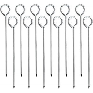 Eryi-12 Pièces Repasser De Production Piquets De Tente,Sardines De Fixation,Pointu Sardines Camping 20 Cm De Longueur,Pour Le Camping Et L'extérieur Pique-Nique Randonnée Pêche Jardinage - Neuf