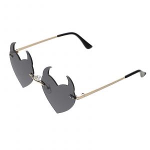 Lunettes De Soleil Sans Monture De Mode Lunettes En Forme De Coeur De F&ecirc;te Lunettes Pour Femmes Hommes - Neuf