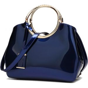 Sac A Main Avec Bandoulière Sacs De Soirée En Cuir Verni Pu Pour Mariage Sac A Épaule Pour Femme[H1359] - Neuf