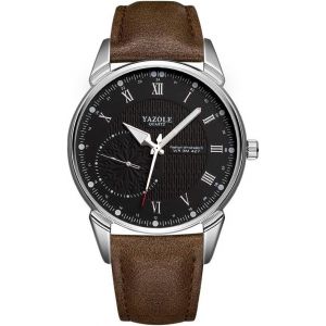 Eryi-Montre À Quartz Pour Homme, Montre Bracelet Étanche, Cadran Ultra-Mince, Montre Décontractée D'affaires Minimaliste, Avec Bracelet En Cuir Noir - Neuf