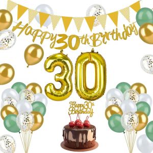 ChicSlick-Ballons Anniversaire Pour Femmes Et Hommes 30 Ans Anniversaire Pour Femmes Hommes, Ballons 30 Ans Anniversaire Décorations Anniversaire Pour Femmes, Ballons 30 Ans Anniversaire Réu[X2349] - Neuf