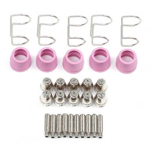 SG55 AG60 WSD60 Consommables KIT Électrodes Coupelles Sheild TIPS Guide d'espacement Coupeur plasma Torche de soudeuse 34PK Combinaison multiple - Neuf