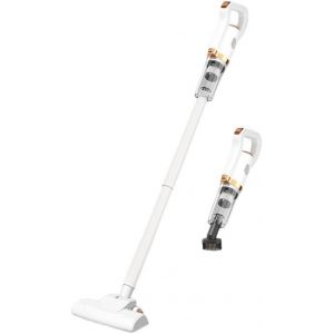 Aspirateurs Balais Léger Sans Fil, 9000Pa Aspiration Aspirateur Balai Aspirateurs À Main Rechargeable Avec Filtre Hepa, Silencieux Aspirateur Vertical Pour Poils D'Animaux, Bois Dur, Moquette (Blanc) - Neuf
