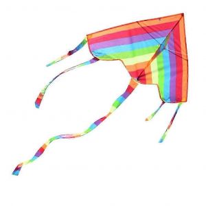 Cerf-volant triangle coloré pour les enfants Jouets volants,activités sportives de plage et de plein air - Neuf