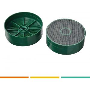 Filtre &agrave; Charbon Actif FAC FC101-Fabrication Italienne-Compatible Gorenje 240745,9029798809,Ikea NYTTIG FIL 120-Lot de 2-&Oslash; 125 mm-Haute Performance - Neuf