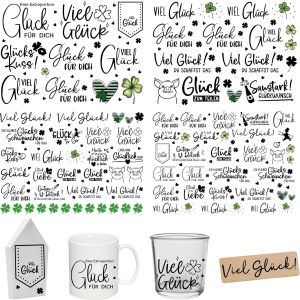 Rub On Lot De 4 Autocollants D'environ A5 19 X 14 Cm Film Lavable Pour D&eacute;coration De No&euml;l, Keraflott, Maison, Meubles, Verre, Bois, Album Photo, D&eacute;coration Diy, Esth&eacute;tique Des Autocollants - Neuf