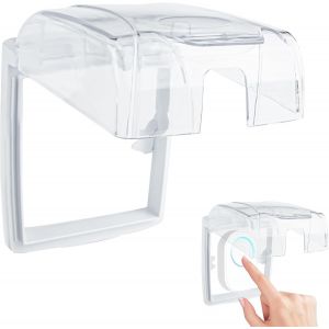 Kalanka-Protection Sonnette Exterieur Pluie, Couvercle Ext&eacute;rieur Transparent Pour Sonnette Wifi, Plastique &Eacute;tanche Caches Prises Pour Bouton Sonnette Exterieur, Sonnettes Sans Fil (13 X 11 X 7 Cm) - Neuf