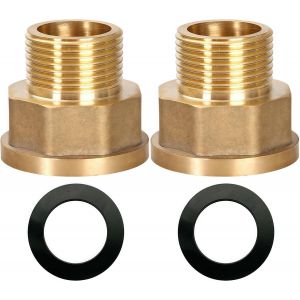 Kalanka-R&eacute;duction G3/4"" &Agrave; G1"" En Laiton,2 Pi&egrave;ces Rallonge De R&eacute;duction G3/4"" Ext&eacute;rieur(&Oslash;25,7mm) X G1"" Int&eacute;rieur(&Oslash;30,5mm),Mamelon &Agrave; Manchon R&eacute;duit F/M Avec Joint En Caoutchouc - Neuf