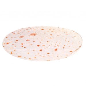 HJLIAN Couverture en flanelle douce et confortable a motif tortillas et burritos, 175 cm - Neuf