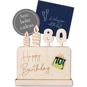 Carte Anniversaire 80 Ans - Cadeau d'argent 80 Anniversaire - Cadeaux d'argent 80 Anniversaire - Neuf