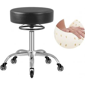 SUBZONAL-Tabouret roulettes - Port&eacute;e r&eacute;glable de 50-62cm,Tabouret Roulette d'une capacit&eacute; de Charge allant jusqu'&agrave; 180 kg,Tabouret Bureau pivotant 360,Bureau Professionnel Usage Domestique,Cuir de PU - Neuf