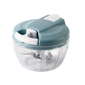 Hachoir À Légumes Manuel 520 Ml, Hachoir À Viande Avec 3 Lames En Acier Inoxydable, Hachoir À Oignons Pour Ail, Oignons Et Salades De Fruits (Bleu) - Neuf