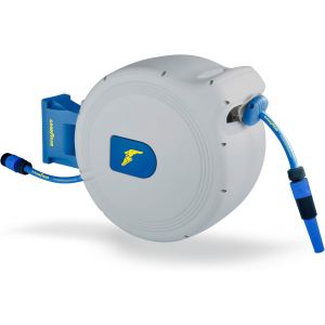Manguera Extensible 15m Con Pistola De Riego Y Enrollador. Flexible Para Uso En Jard&iacute;n. Tejido Entrelazado De Alta Densidad. Anti Torsi&oacute;n Y Ligera. Conectores R&aacute;pidos &iquest;&iquest;&iquest; &iquest;&iquest;&iquest; - Neuf