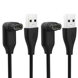Letnerny-Lot De 2 Câbles De Charge Pour Garmin Watch, Conception Coudée Usb Upgraded Lay-Flat Chargeur Câble Montre 1m Compatible Avec Instinct, Forerunner 55 255 165, Vivoactive 6 5 4 3, Venu 2 3, F - Neuf