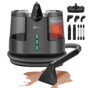 Nettoyeur de Canap&eacute; Tapis Tissus 14KPa - 3 Temp&eacute;rature et 1 Vapeur - Double R&eacute;servoirs 2,0L+1,2L - 22 Accessoires Multifonctionnel - Neuf