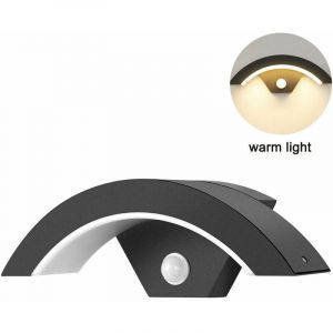 Applique D'extérieur Led Avec Détecteur De Mouvement, Lampe D'extérieur En Aluminium, Ip65 Luminaire Étanche Aux Éclaboussures Luminaire D'extérieur Applique D'extérieur - Neuf