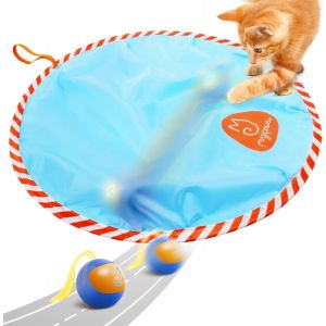 Jouet Balle Interactive Pour Chat, Traqueur Amusant, Balle De Poursuite Lumineuse Avec Pochette Mystichaser, Queue Duveteuse, Une Petite Souris - Neuf