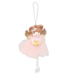 Les D&eacute;corations De No&euml;l De L'artisanat Faits &Agrave; La Main En Peluche Ange Fille Pour Poup&eacute;e Pendentif Arbre De No&euml;l De La Pendaison Des Ornements Nouveau Cadeau De L'ann&eacute;e Les Enfants T Rose - Neuf