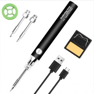 Noir Métal, Fer à Souder Kit, Rechargeable par USB, avec 3 Fer à Souder Conseils. - Neuf