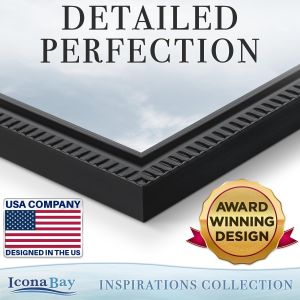 Cadre photo blanc 13x18 cm, moulures magnifiquement d&eacute;taill&eacute;es, cadre photo contemporain, montage mural ou sur table, collection Inspirations - Neuf