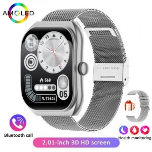 2025 Nouveau Pour Xiaomi Montre Intelligente Femmes Surveillance De La Sant&eacute; De La Fr&eacute;quence Cardiaque Assistant Vocal Appel Bt Ip68 &Eacute;tanche Sport Smartwatch.Silver Net. - Neuf