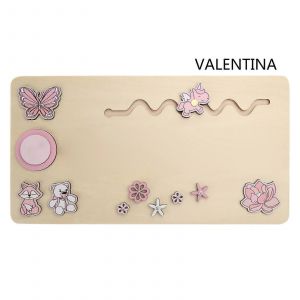 Puzzle en bois pour b&eacute;b&eacute;, jeu de soci&eacute;t&eacute; pour enfants de 2, 3 et 4 ans, jeu &eacute;ducatif pr&eacute;coce, jouet d'apprentissage-VALENTINE - Neuf