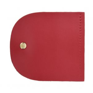 Housse de sac a rabat en cuir fendu avec boucle magnetique, pieces de sac a main faites a la main avec accessoires en bronze, 12,6 x 13,7 cm (rouge) - Neuf