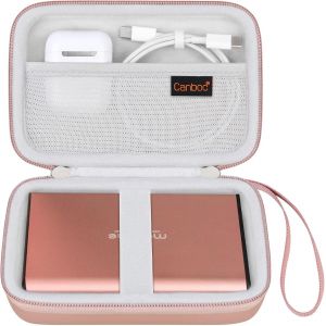 Loc-Étui De Transport Pour Maxone 250gb 320gb 500gb 1tb 2tb Ultra Mince Portable Disque Dur Externe Hdd Usb 3.0, Poche En Maille Convient Dongle, Lecteurs Flash, Câble Usb, Carte Sd, Or Rose - Neuf