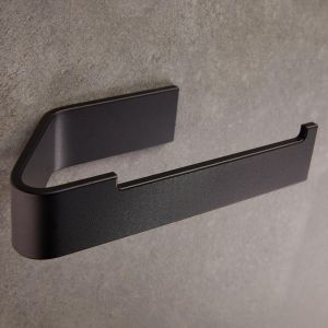 CAUC-Design Hambourg Porte Papier Toilette sans Percer I Support Papier Toilette Salle de Bain Mural Auto Adh&eacute;sif I Porte-Rouleau Papier WC I Design Moderne Noir Mat - Neuf