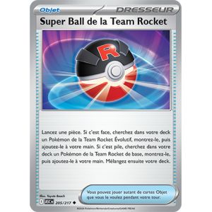 Carte Pok&eacute;mon - Super Ball De La Team Rocket - 205/217 - H&eacute;ros Transcendants - Neuf