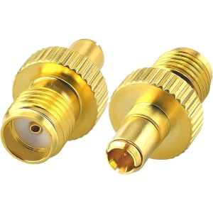 KALANKA-Lot de 2 adaptateurs TS9 mâle vers SMA femelle - Compatible avec les antennes réseau 2G, 3G, 4G, LTE, HSDPA, Huawei et UMTS - Adaptateur haut débit mobile - Neuf
