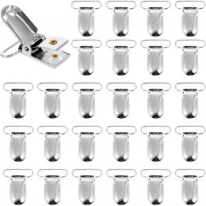 Pince Attache T&eacute;tine Pince &Agrave; Sucette En M&eacute;tal 50 Pcs Clip Attache T&eacute;tine Pince &Agrave; Bretelle Pince &Agrave; Jarretelle Bretelle Diy Attaches Pour Bavoirs Couvetures Jouet De Dentition Fournitures B&eacute;b&eacute; - Neuf