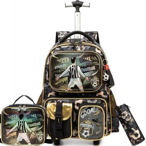 CHECARZHN--NO1-Sac À Dos À Roulettes Pour Enfants Avec Roues Pour Filles Et Garçons - Sacs À Dos À Roulettes Pour Étudiants Du Primaire, Garçon 03, Moderne - Neuf