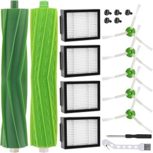 CMJAAGUR-Accessoires De Remplacement Pour Irobot Roomba I7 I7+ I3 I3+ I4 J7 E5 E6 E7, 1 Paire De S Principale, 4 Filtres, 5 Frosses Latérales[M84] - Neuf