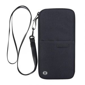 Étui de passeport de voyage anti-RFID pour homme et femme, noir - Neuf