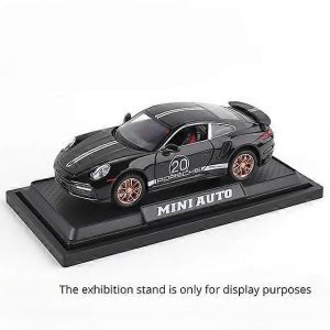 1:32 911 Turbo S Alloy Car Toy Model Metal Body Diecasts Super Sport Car with Pull Back Function Vehicle Toys for Children Gifts-Noir SANS BO&Icirc;TE - Neuf