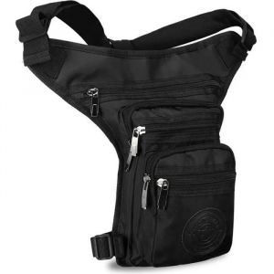 Sacoche Ceinture - Homme - Toile - Noir - Antidérapant - Durable - Neuf