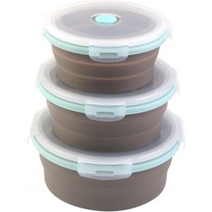 Lot De 3 Plats Pour Micro-Ondes Avec Couvercle : 350 Ml,500 Ml,800 Ml,Avec Valve À Vapeur,Boîte De Conservation Pour Micro-Ondes Et Réfrigérateur Et Congélateur - Neuf