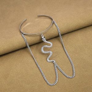 Bracelet Jonc &Agrave; Pompons Pour Femme, Style Gothique, Ouvert Et Ajustable, Motif Serpent, Scorpion Et Papillon, Bijou - Neuf