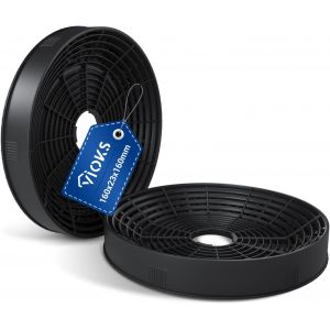 Lot de 2 filtres &agrave; charbon pour hotte aspirante-Diam&egrave;tre : 160 mm-Pour filtre &agrave; charbon actif Amica 1160826 & KF17146-Filtre &agrave; charbon actif pour hotte aspirante - Neuf