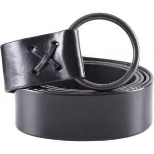 Cauc-- Ceinture En Cuir Avec Anneau En Laiton - Tr&egrave;s Longue/&Eacute;paisse - Style M&eacute;di&eacute;val/Viking - Homme/Femme/Enfant - Marron Ou Noir - Diff&eacute;rentes Longueurs - Neuf